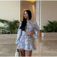  Classy and Stylish  Long Sleeve Printed Dress - Thumbnail 6