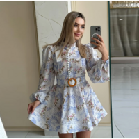  Classy and Stylish  Long Sleeve Printed Dress - Thumbnail 7