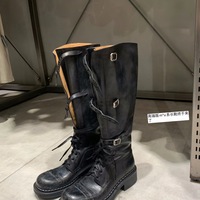 Fine leather buckle retro thick heel long knight boots 2 colors - Thumbnail 2