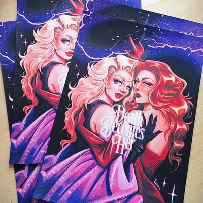 Death becomes her a4 print