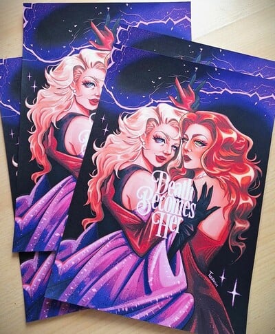 Death Becomes Her A4 print
