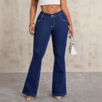 Women'S Fashion Slim Fit Elastic Denim Pants - Thumbnail 1