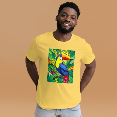Tropical bird t-shirt - unisex & full colors