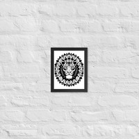 Tiger Framed Poster - Black and white - Thumbnail 1
