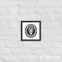Tiger Framed Poster - Black and white - Thumbnail 2