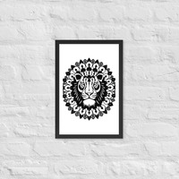 Tiger Framed Poster - Black and white - Thumbnail 5