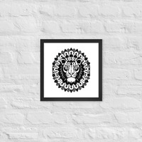 Tiger Framed Poster - Black and white - Thumbnail 6