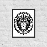 Tiger Framed Poster - Black and white - Thumbnail 8