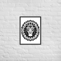 Tiger Framed Poster - Black and white - Thumbnail 10
