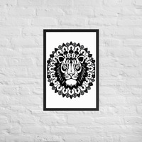 Tiger Framed Poster - Black and white - Thumbnail 11