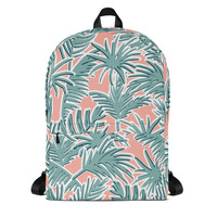 Sky Blue & Pink Unisex Backpack - Thumbnail 1