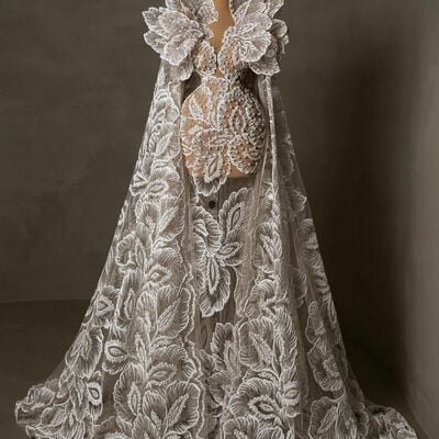 Luxury wedding dress, mermaid lace bridal dress bridal gown - Thumbnail 1