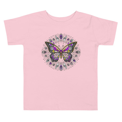 Toddler Short Sleeve Tee - Butterfly Print