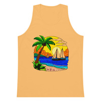 Men´s premium Beach Print Tank Top - Thumbnail 4
