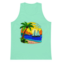 Men´s premium Beach Print Tank Top - Thumbnail 6
