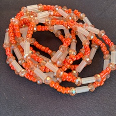 Peach bellini waist beads - Thumbnail 3