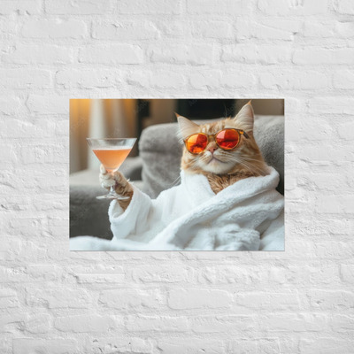 Wall beauty cat poster