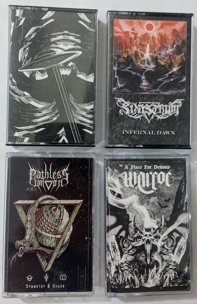 GOM JABBAR -PISSING CONTEST, SINISTRUM, PATHLESS UMOON, WARCOE Tapes 