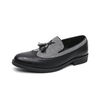 Men's tassel shoes brogue carved loafers 2 colors - Thumbnail 4