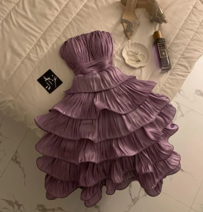 Chic Strapless Short Homecoming Dress 