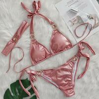Women New Diamond Rhinestone Bikinis Set  - Thumbnail 3