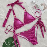 Women New Diamond Rhinestone Bikinis Set  - Thumbnail 4