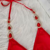 Women Swimwear Female Sexy Diamond Rhinestones Swimsuit Two-pieces Bikini set  - Thumbnail 7