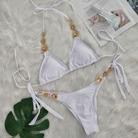 Women Swimwear Female Sexy Diamond Rhinestones Swimsuit Two-pieces Bikini set  - Thumbnail 10