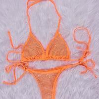Women Swimwear Shiny Sequin Diamond Bikini Set - Thumbnail 5
