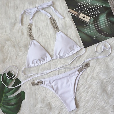 Metal Diamond Sexy Swimwear Women Bikini Set 