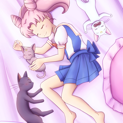 Chibiusa and cats print