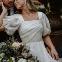 Vintage Long Boho Wedding Dresses, Bridal Gowns - Thumbnail 2