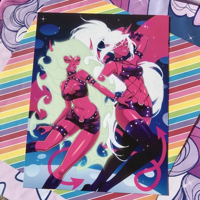 8.5 x 11 demon sisters print