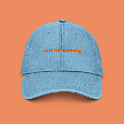 Free shipping-"out of service" denim cap - Thumbnail 1