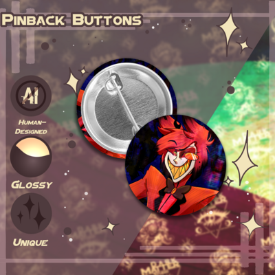 Alastor the radio demon | pinback button