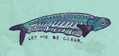 Glass catfish stickers/magnets