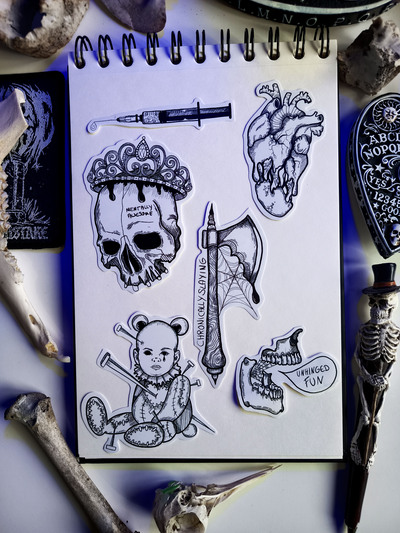 Mental pt III Sticker Set ( 6 stickers)