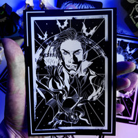 Postcard Set: Spooky nurse and Dracula ( 2 pieces ) - Thumbnail 1