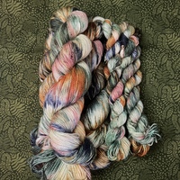 Primavera Hand Dyed Fingering Weight Sparkle Sock Yarn - Thumbnail 1