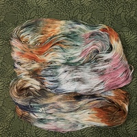 Primavera Hand Dyed Fingering Weight Sparkle Sock Yarn - Thumbnail 2