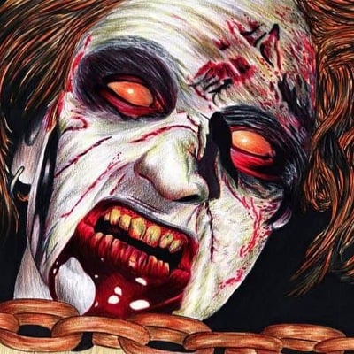 Basement zombie print