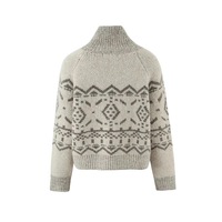 Retro lazy high-end jacquard loose pullover sweater - Thumbnail 2