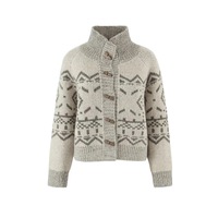 Retro lazy high-end jacquard loose pullover sweater - Thumbnail 1