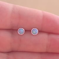 GIFT BOX SET/Sterling Silver Blue Opal Compass Necklace/Opal Necklace/Blue Opal Necklace/Opal Jewellery/Opal Jewelry/Opal Earrings/October Birthstone - Thumbnail 6