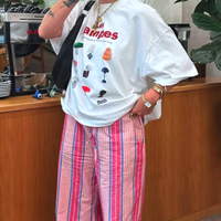 PINK STRIPED DRAWSTRING PANT - Thumbnail 3