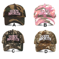 GOD'S FAVOURITE CAMO CAP - Thumbnail 1