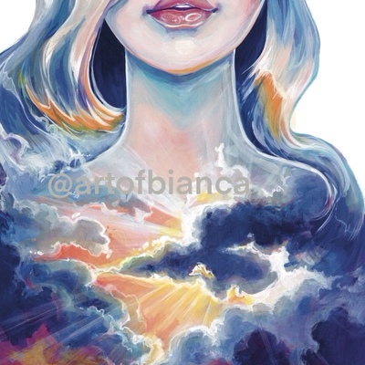 Elemental silver lining 8x10 print