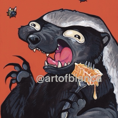 Spicy honey badger 8x10 print