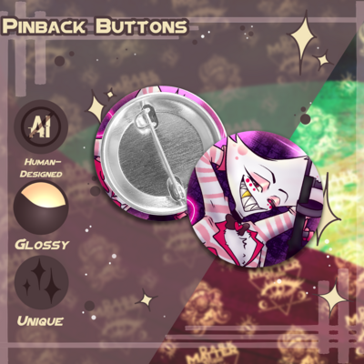 Angel dust, the spider in the kinky boots | pinback buttons