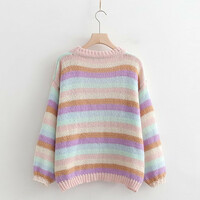 Rainbow-colored striped sweater - Thumbnail 3